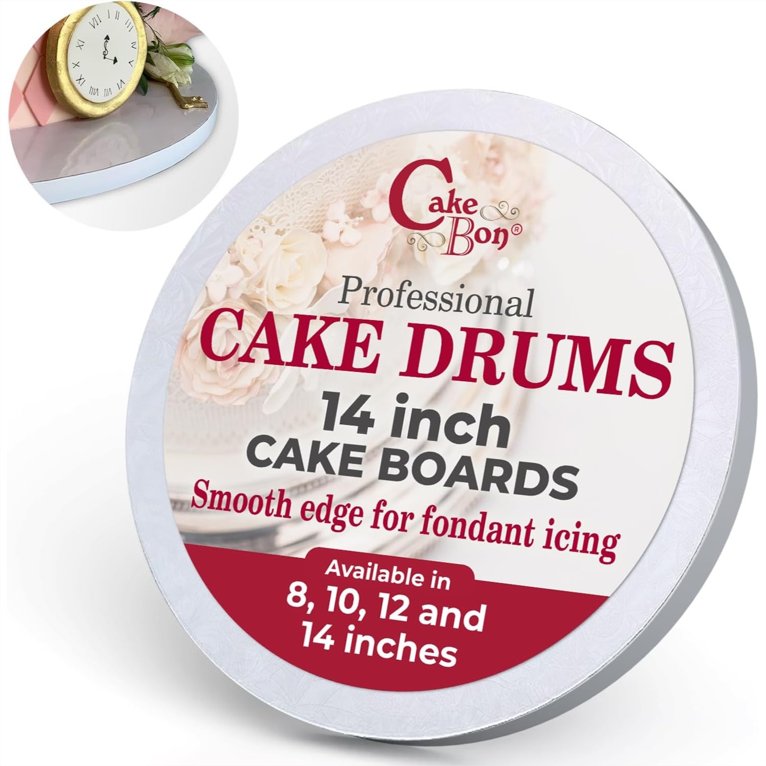 Cake Board Round - 14 Inch Round Cake Boards, 1/2