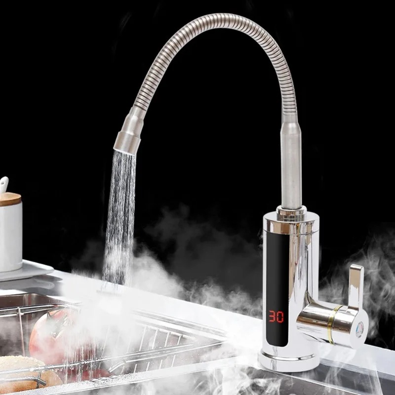 Kitchen Baking Mixer - 3KW Instantaneous Electric Tap, 360° Rotatable