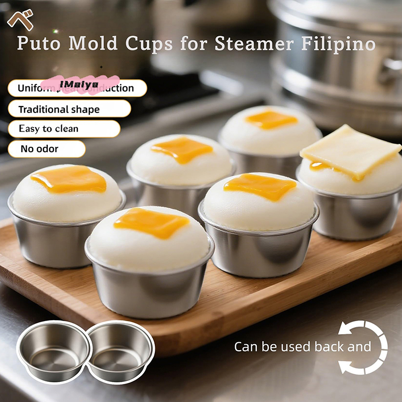 Kitchen Oven Baking Pans - 10Pcs Aluminum Alloy Puto Cake Mold