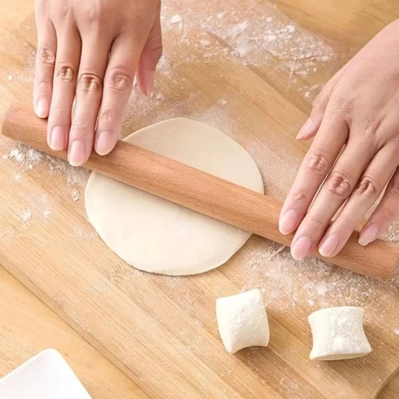 Kitchen Roll Baking - Solid Beech Wood Mini Rolling Pin,
