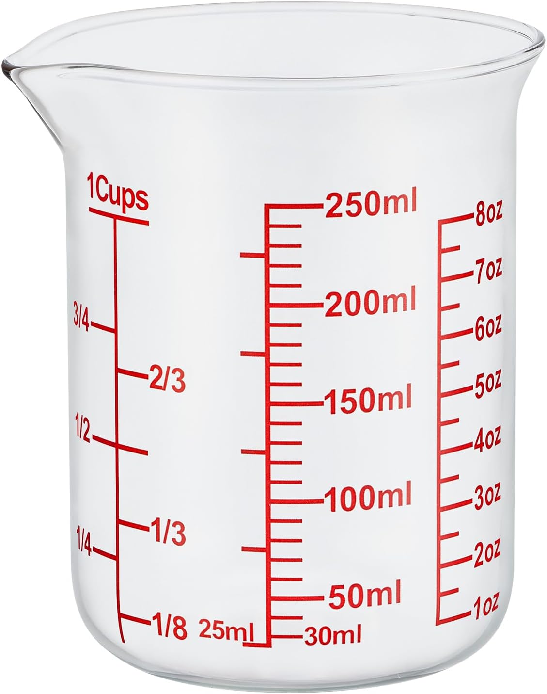 Kitchen Baking Essentials - Ackers Glass Measuring Cup 1 Cup,
