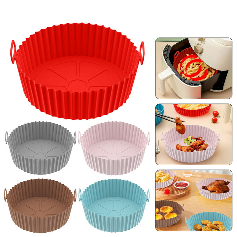 Kitchen Oven Baking Pans - Air Fryer Silicone Liners Basket Reusable