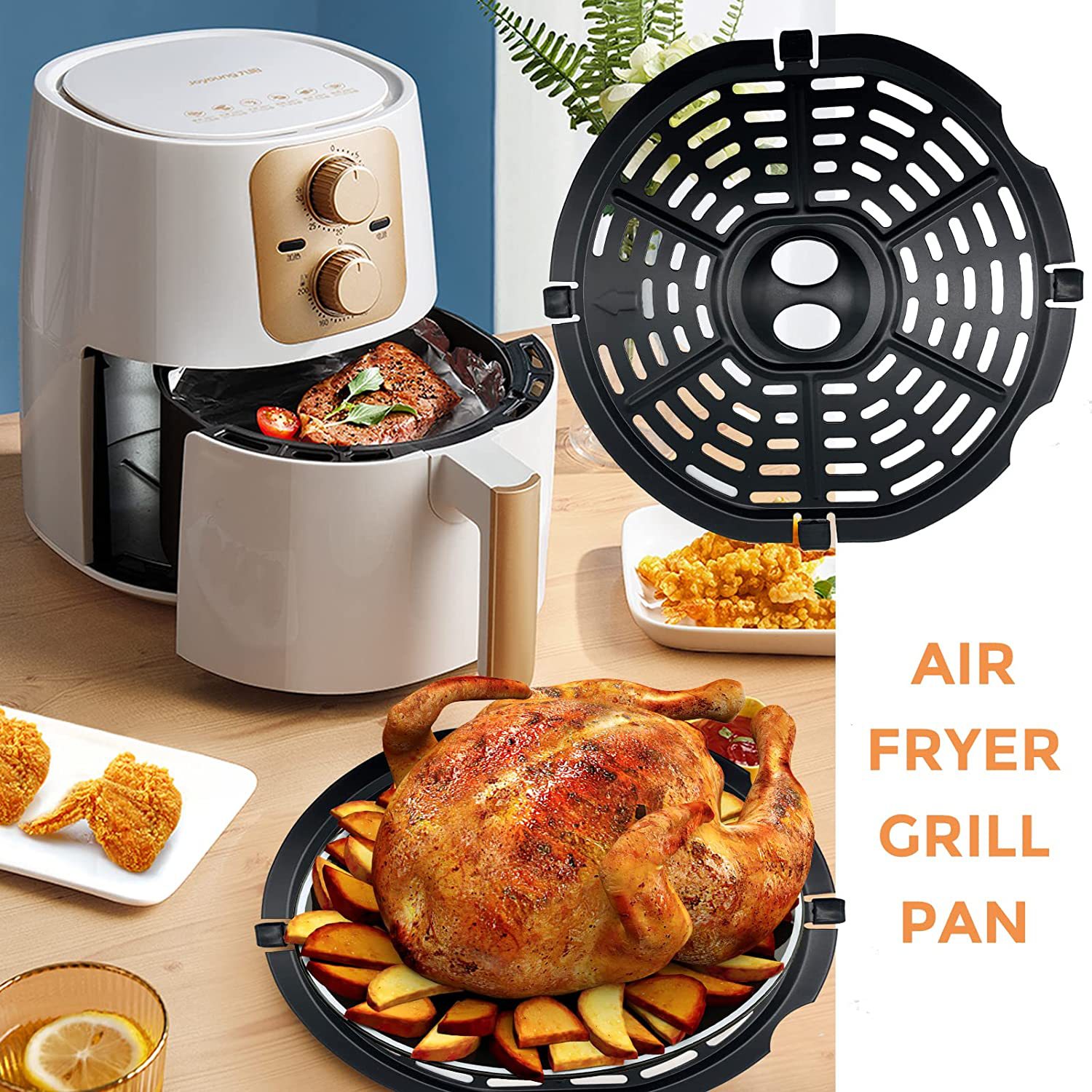 Airfryer Basket Replacement Gr - Kitchen Oven Baking Pans avaliação e preço