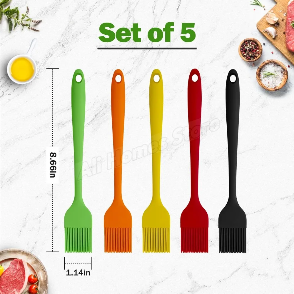 5/3/2/1pcs Silicone Kitchen Br - Pastry Brush Silicone avaliação e preço