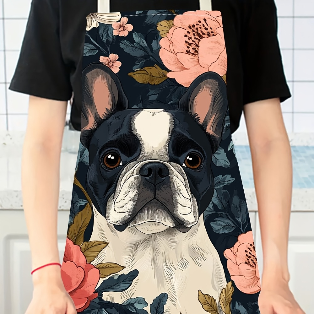French Bulldog Floral Apron -  - Kitchen Baking Gift Ideas avaliação e preço