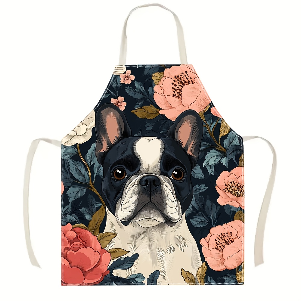 French Bulldog Floral Apron -  - Kitchen Baking Gift Ideas avaliação e preço