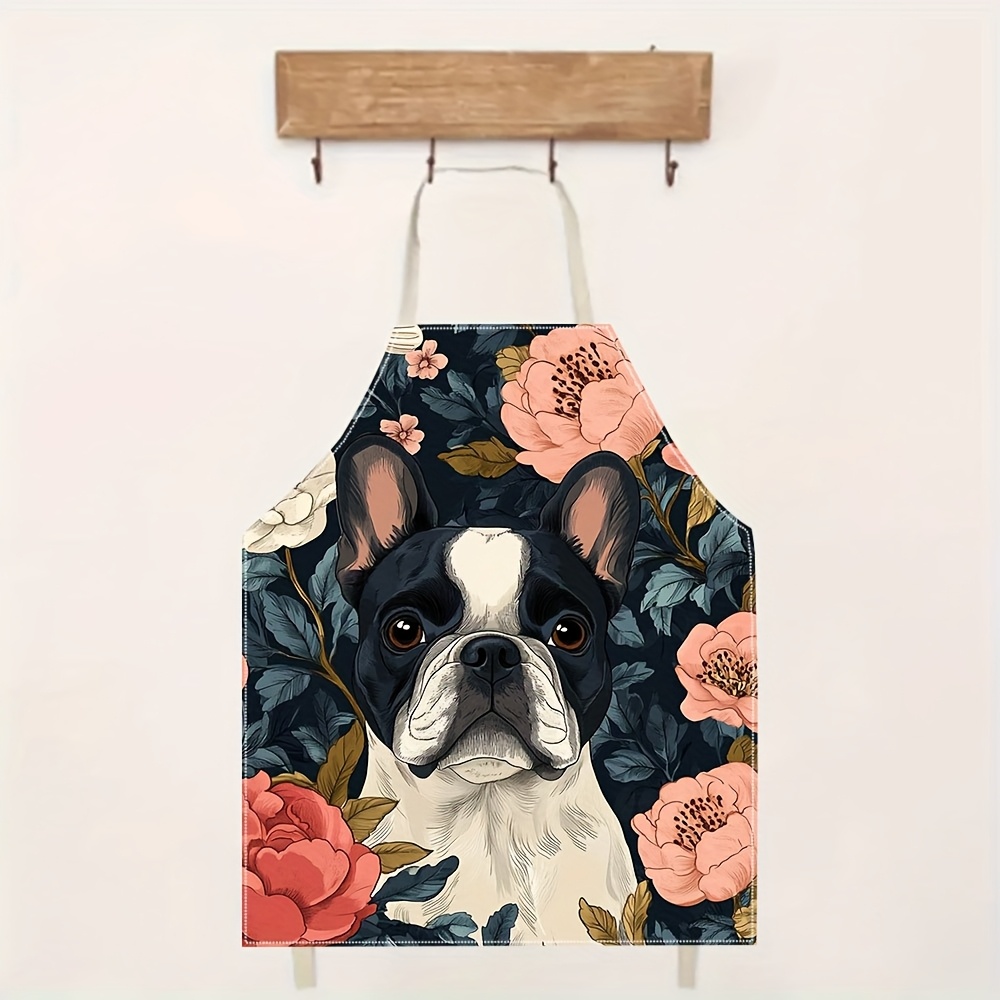 French Bulldog Floral Apron -  - Kitchen Baking Gift Ideas avaliação e preço