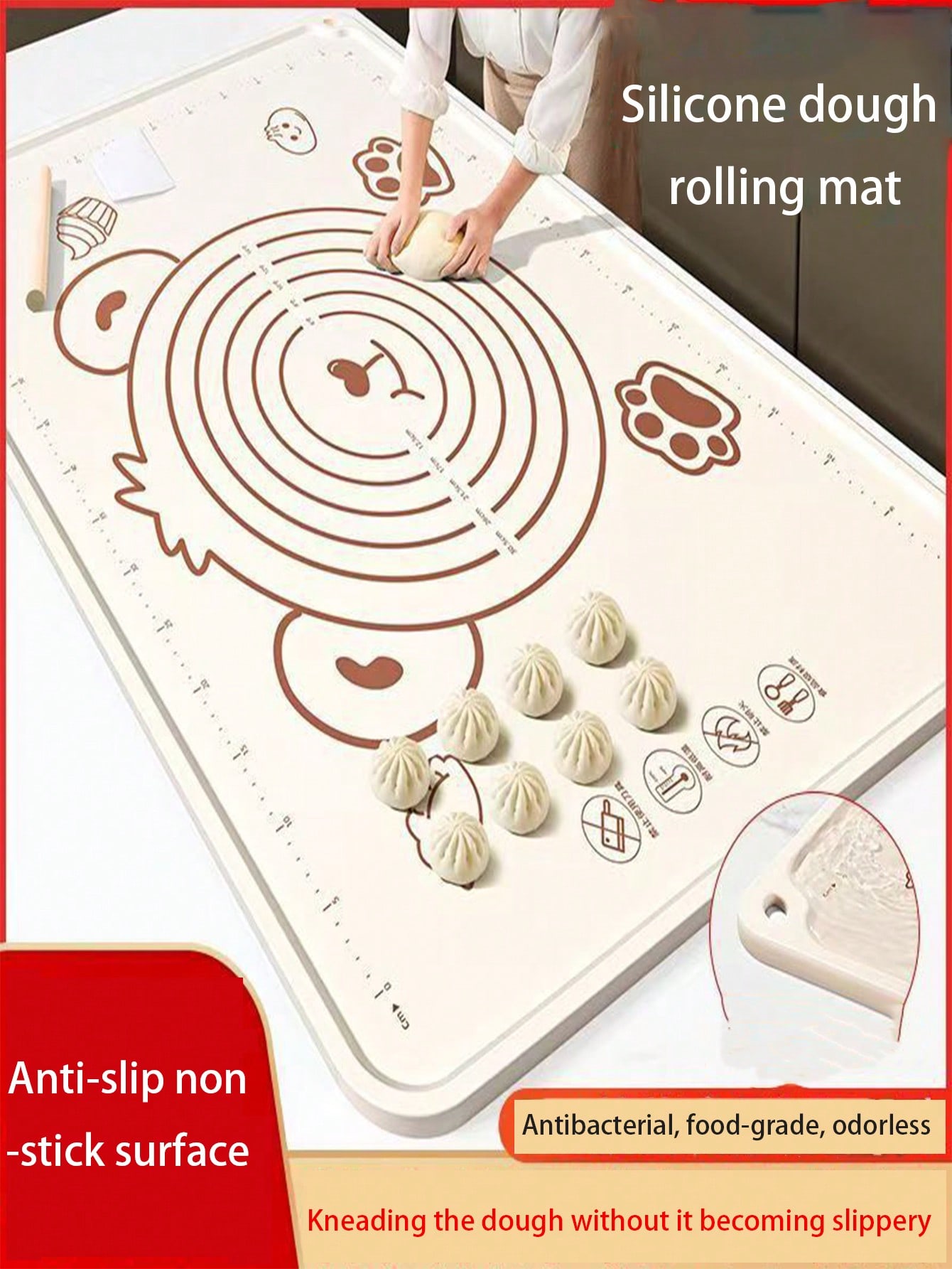 Extra Thick Silicone Baking Ma - Kitchen Roll Baking avaliação e preço