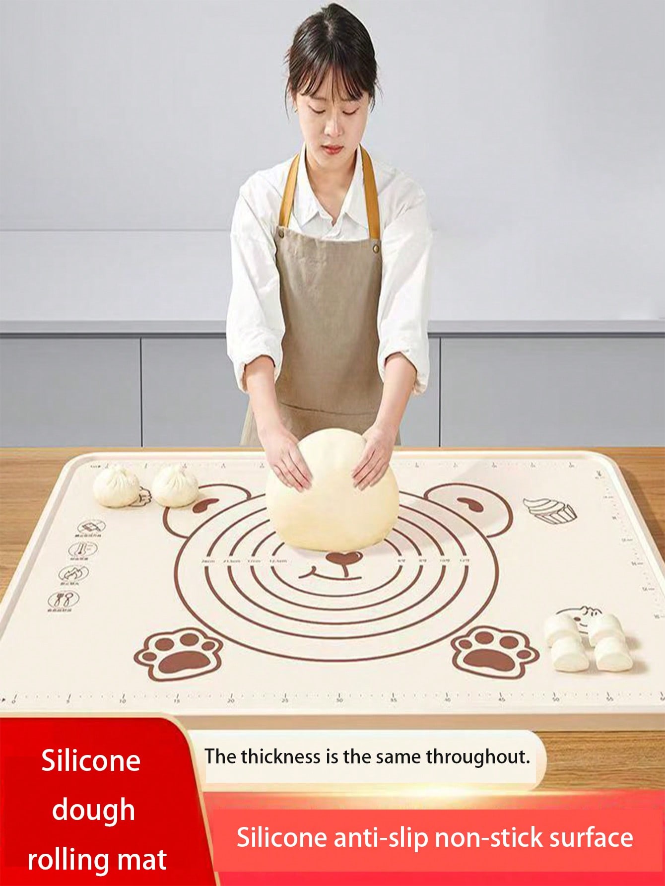 Extra Thick Silicone Baking Ma - Kitchen Roll Baking avaliação e preço