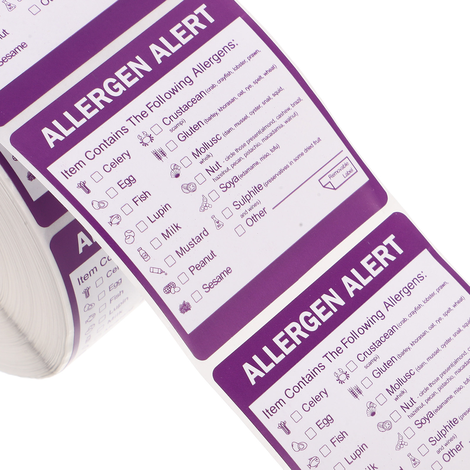 2 Rolls 2 Inch Allergen Label  - Kitchen Roll Baking avaliação e preço