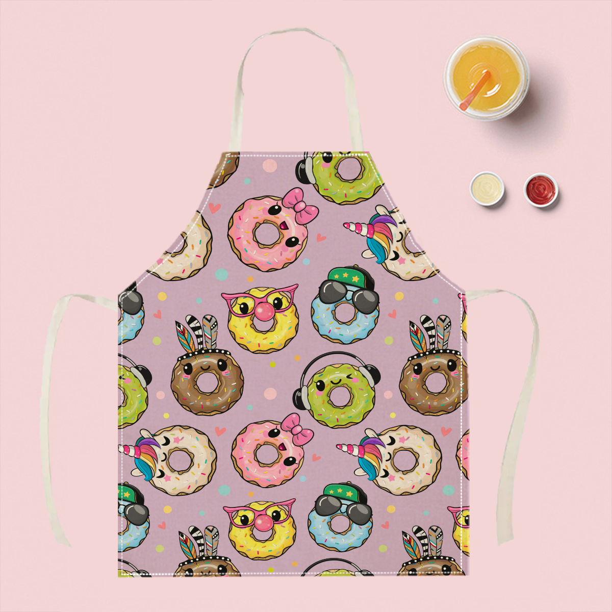 1pc Cute Cartoon Donut Apron F - Kitchen Baking Gift Ideas avaliação e preço