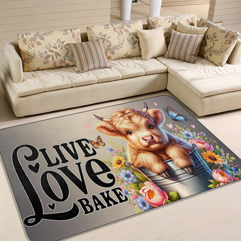 1pc Live Love Bake Rug – Adora - Kitchen Living Baking Mats avaliação e preço
