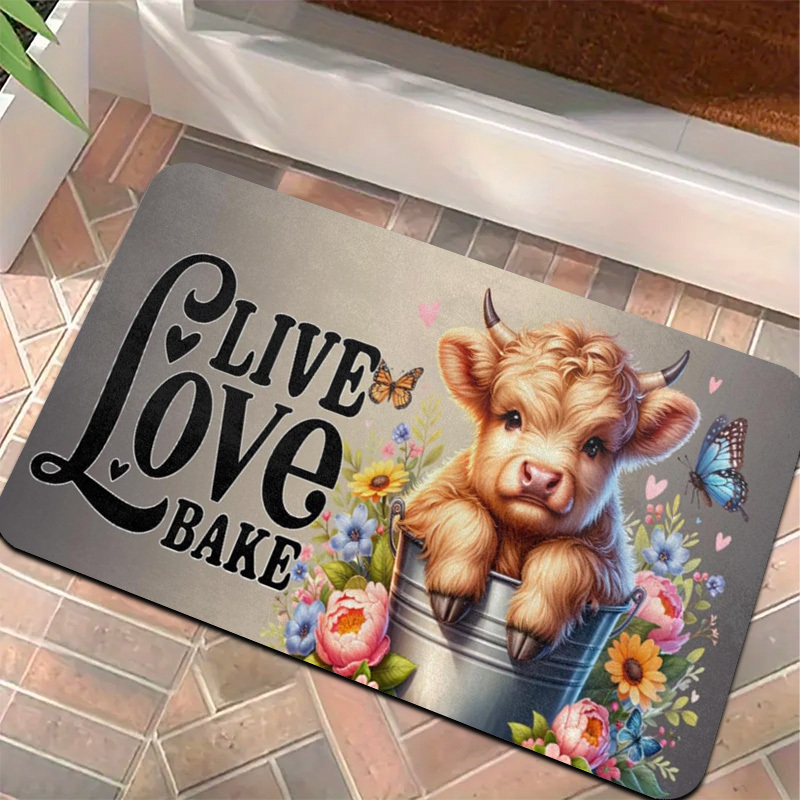 1pc Live Love Bake Rug – Adora - Kitchen Living Baking Mats avaliação e preço