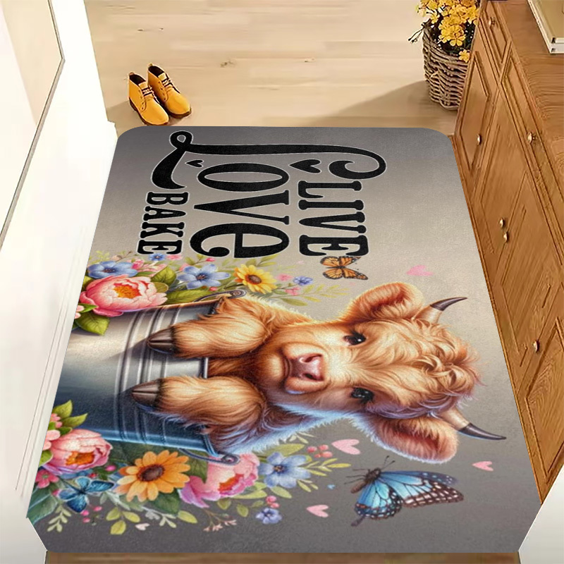 1pc Live Love Bake Rug – Adora - Kitchen Living Baking Mats avaliação e preço
