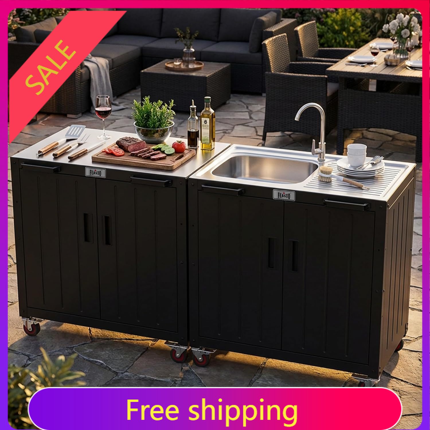Outdoor Kitchen Island with St - Kitchen Baking Mixer avaliação e preço