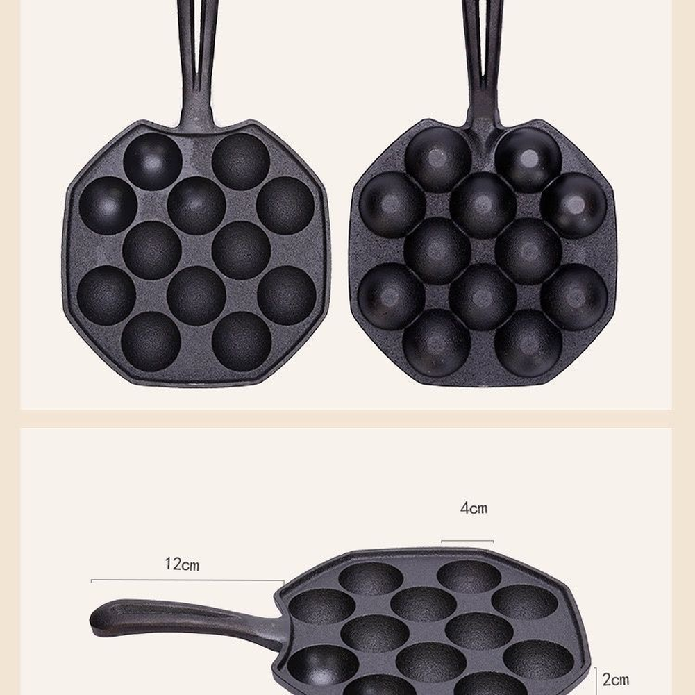 Cast Iron Takoyaki Maker 12 Pi - Baking Kitchen At Home avaliação e preço