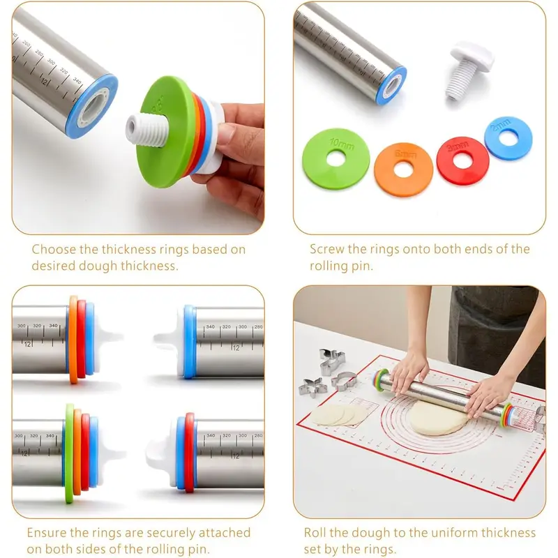 Adjustable Thickness Rolling P - Kitchen Roll Baking avaliação e preço