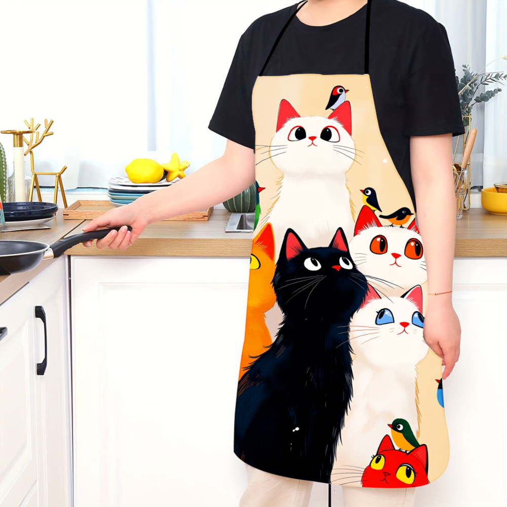 Cute Cats And Birds Apron For  - Kitchen Baking Gift Ideas avaliação e preço