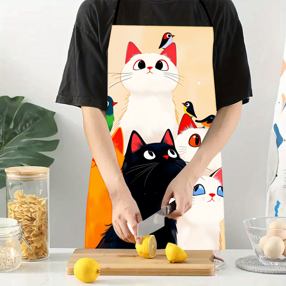 Cute Cats And Birds Apron For  - Kitchen Baking Gift Ideas avaliação e preço