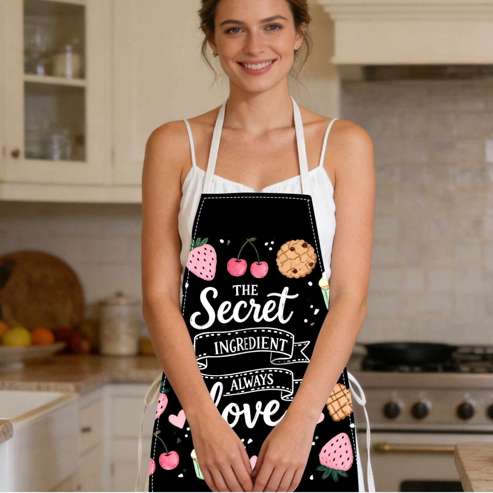 Warm Pink And Black Dessert He - Kitchen Baking Gift Ideas avaliação e preço