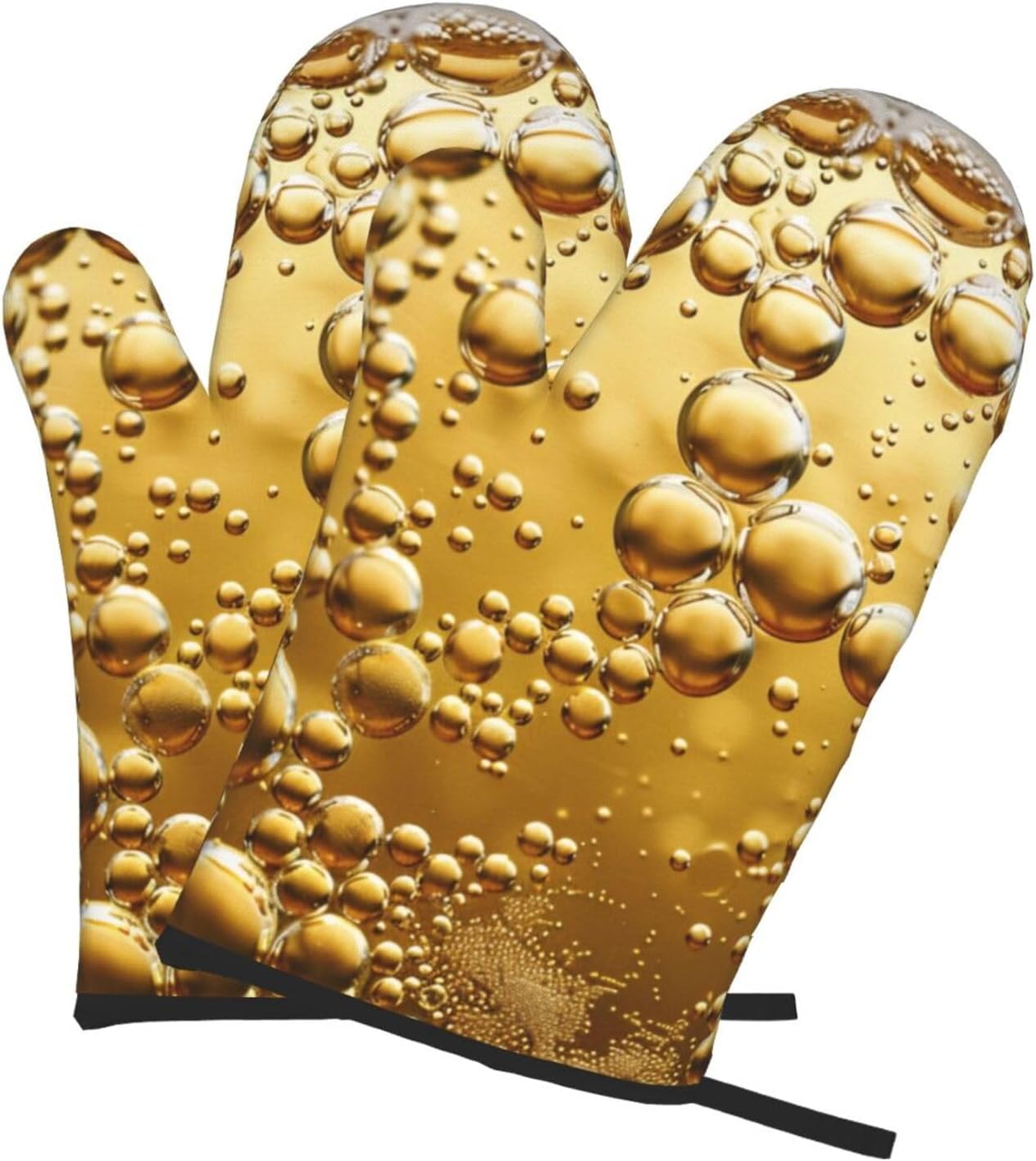 Beer Bubble Printed Oven Mitts - Kitchen Baking Gift Ideas avaliação e preço