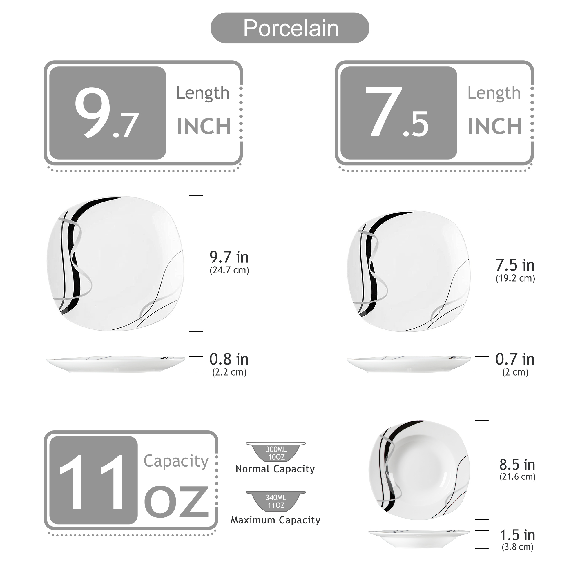 VEWEET FIONA 18/36-Piece Porce - Cake Board Round avaliação e preço