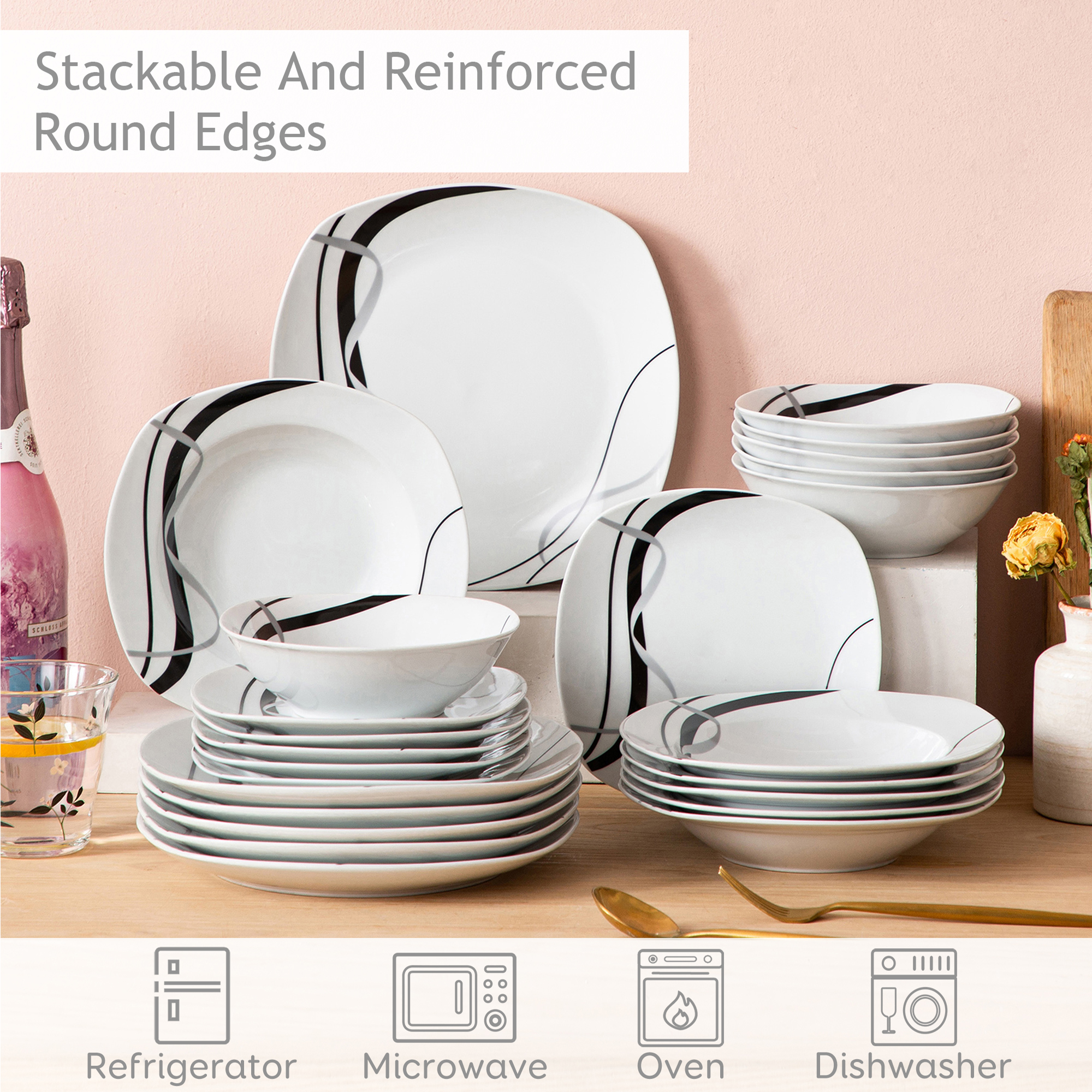 VEWEET FIONA 18/36-Piece Porce - Cake Board Round avaliação e preço