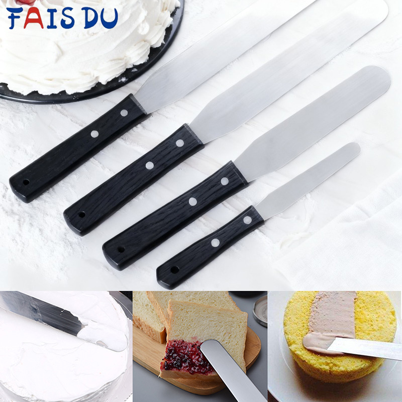 4PCS Straight&Offset Cake Icin - Offset Spatula Set avaliação e preço