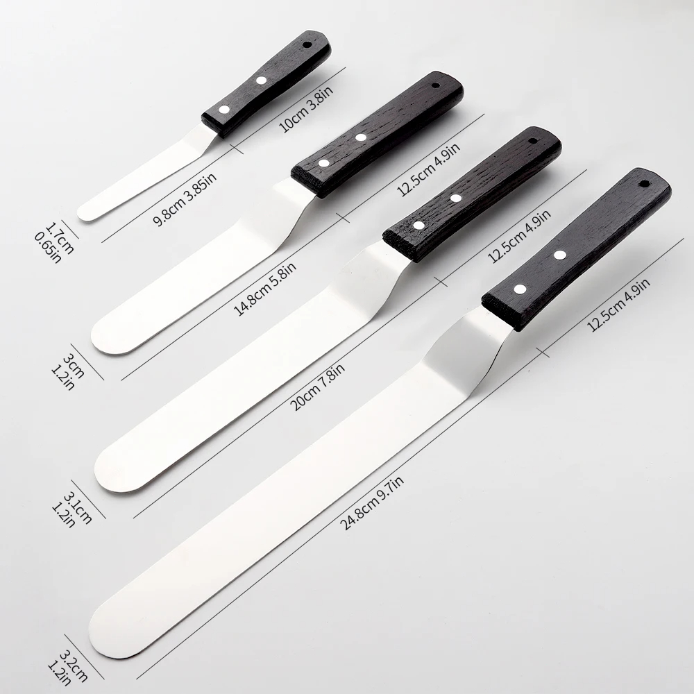 4PCS Straight&Offset Cake Icin - Offset Spatula Set avaliação e preço