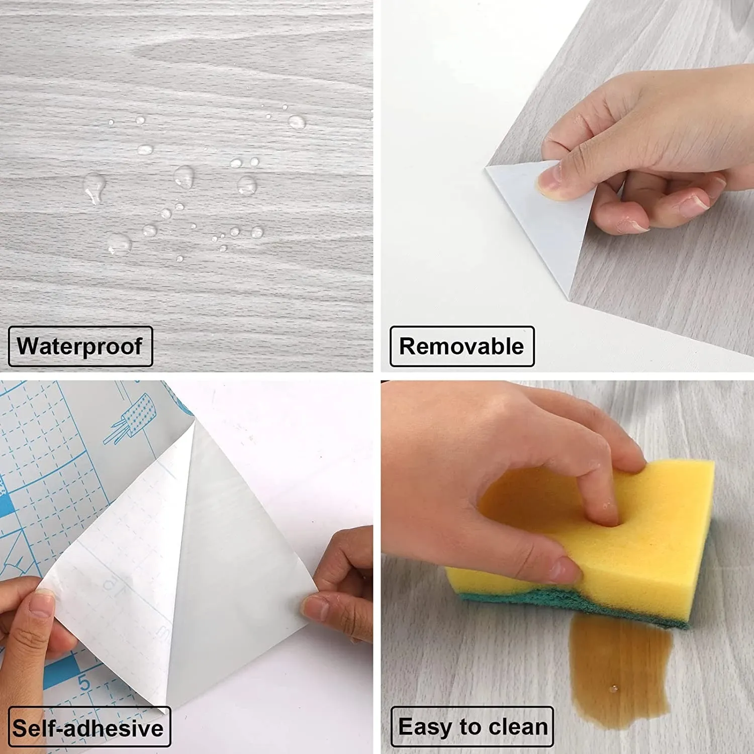 Self Adhesive Wallpaper Wood V - Kitchen Baking Cabinet avaliação e preço