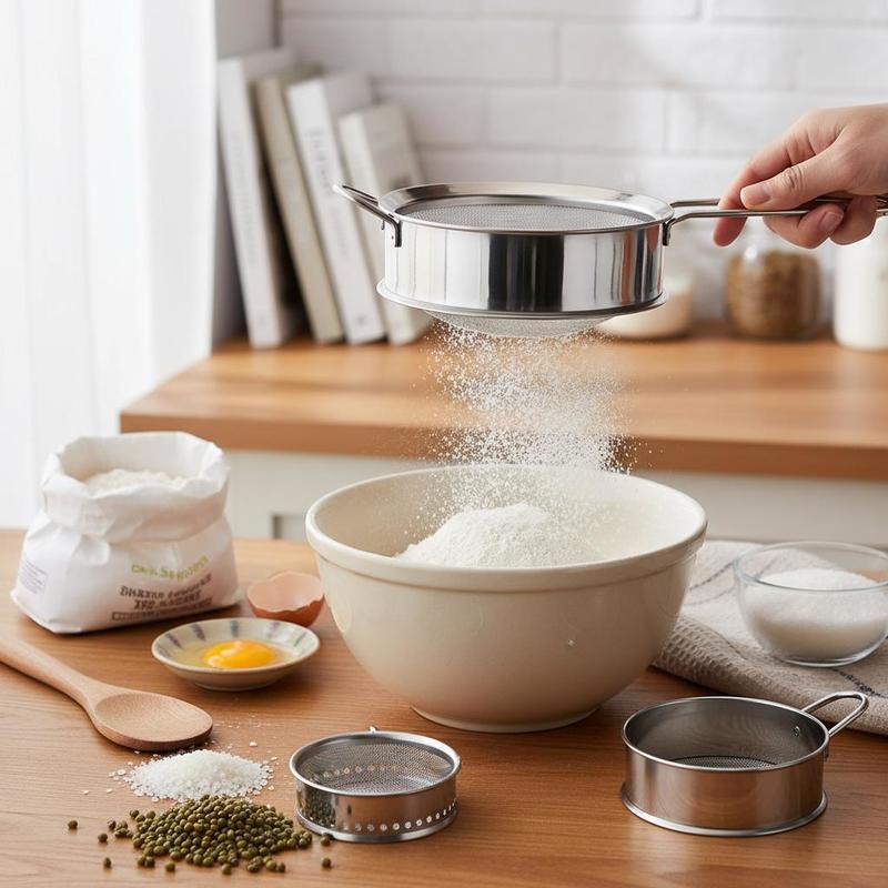 Fine Mesh Flour Sifter 12.6 In - Kitchen Baking Essentials avaliação e preço