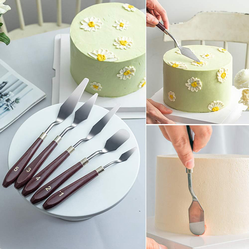 5Pcs Cake Cream Spatula Set St - Offset Spatula Set avaliação e preço