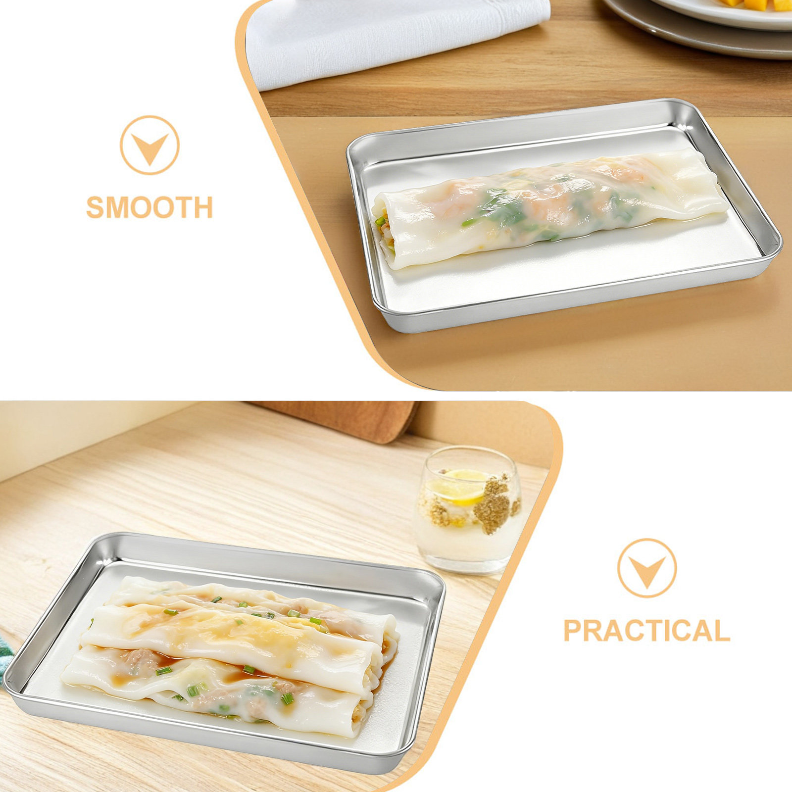 1Set Stainless Steel Rice Nood - Kitchen Roll Baking avaliação e preço