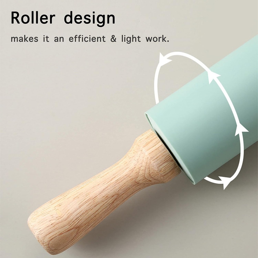 Non-Stick Silicone Rolling Pin - Rolling Pin Marble avaliação e preço