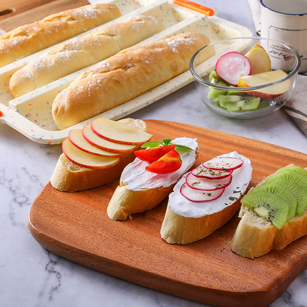 Silicone French Bread Pan Thre - Baking Kitchen At Home avaliação e preço