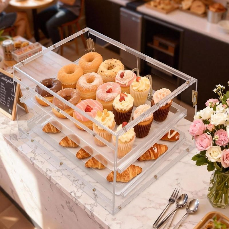Bakery Display Case, 2-Tier Co - Kitchen Baking Cabinet avaliação e preço