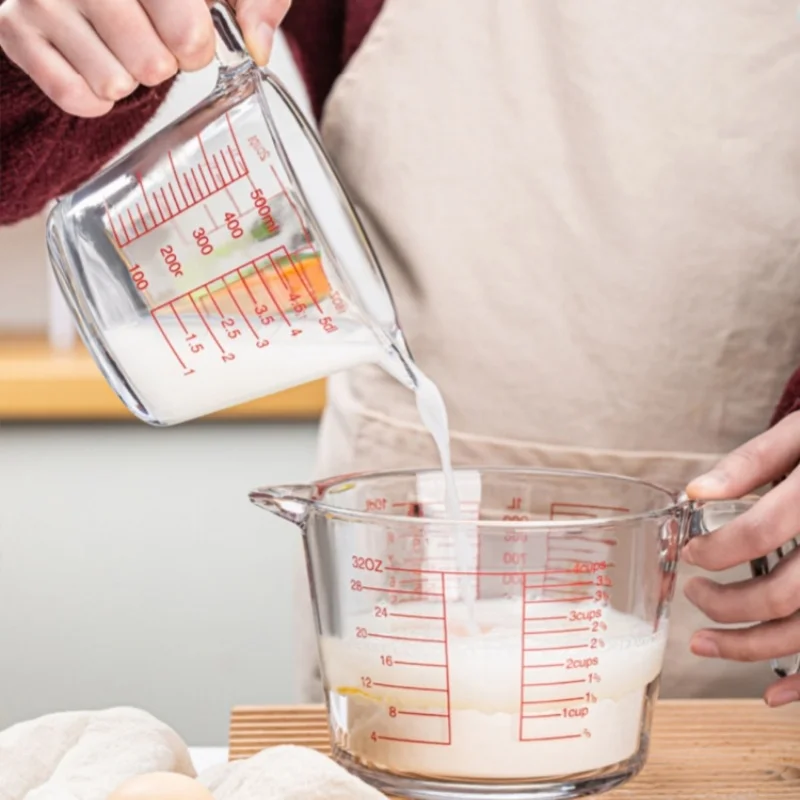 2/4 Cup Glass Measuring Cup Fo - Kitchen Baking Essentials avaliação e preço