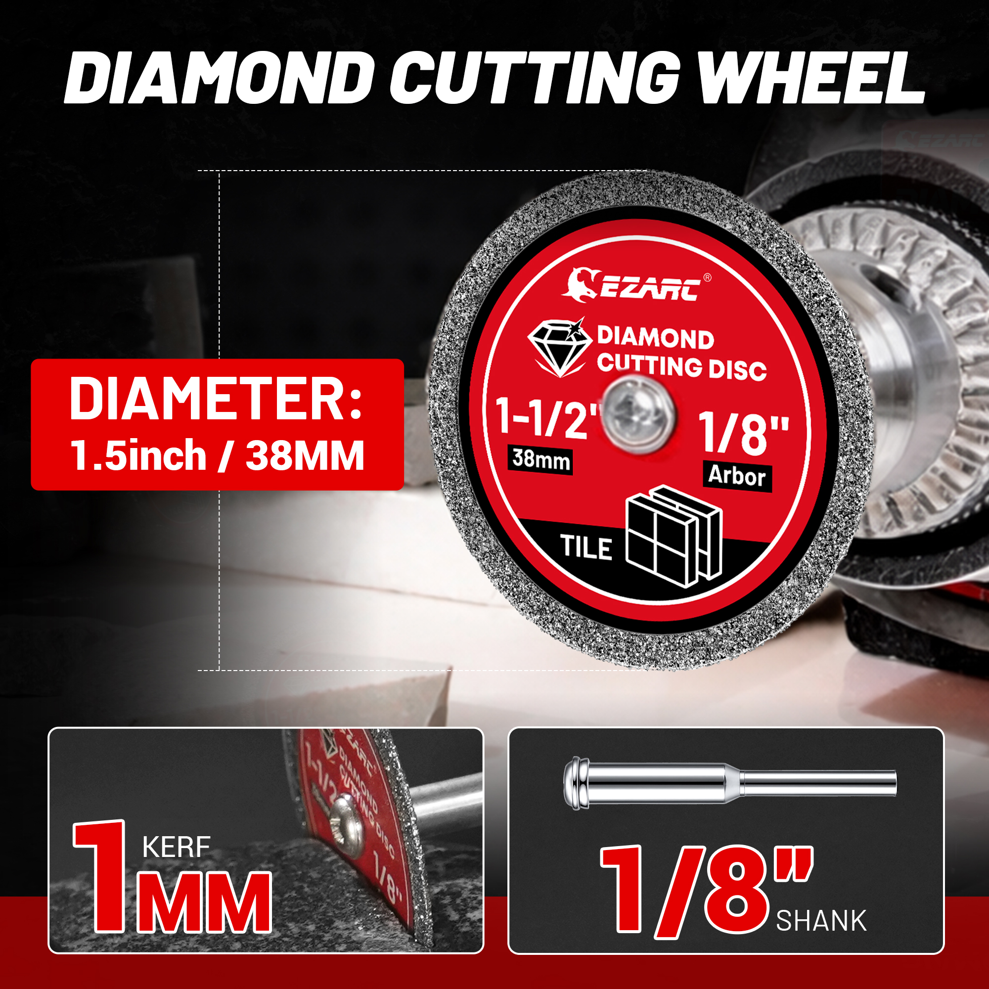 EZARC 38mm Diamond Cutting Dis - Rolling Pin Marble avaliação e preço