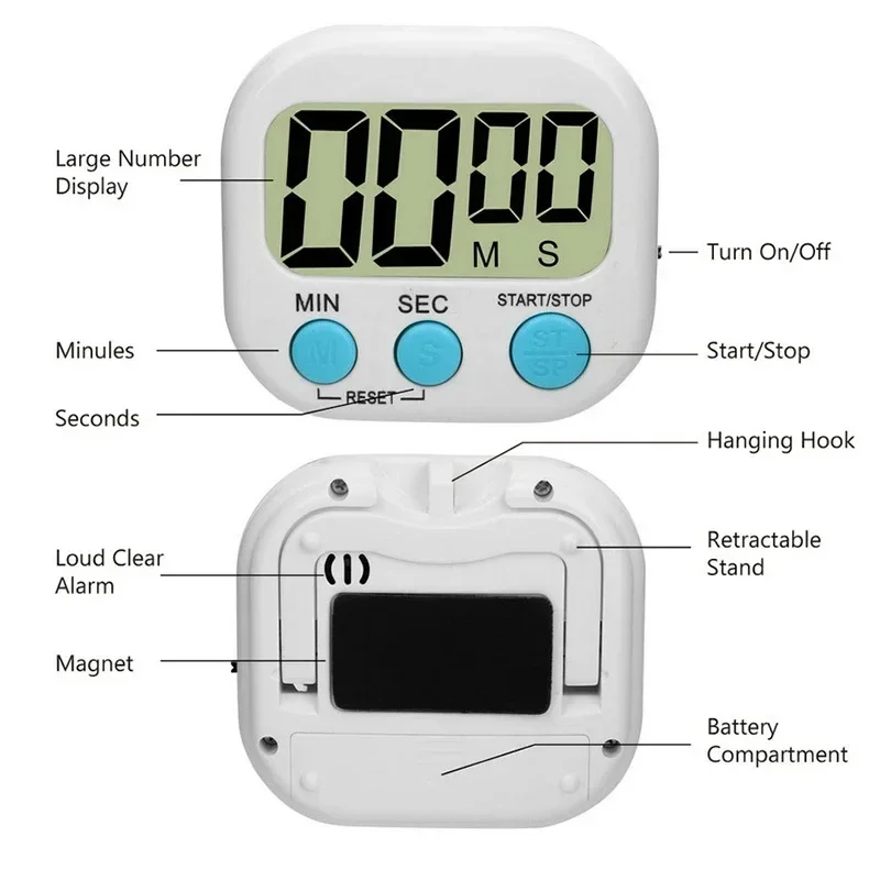 Mini Digital Kitchen Timer Big - Baking Kitchen Hourly avaliação e preço
