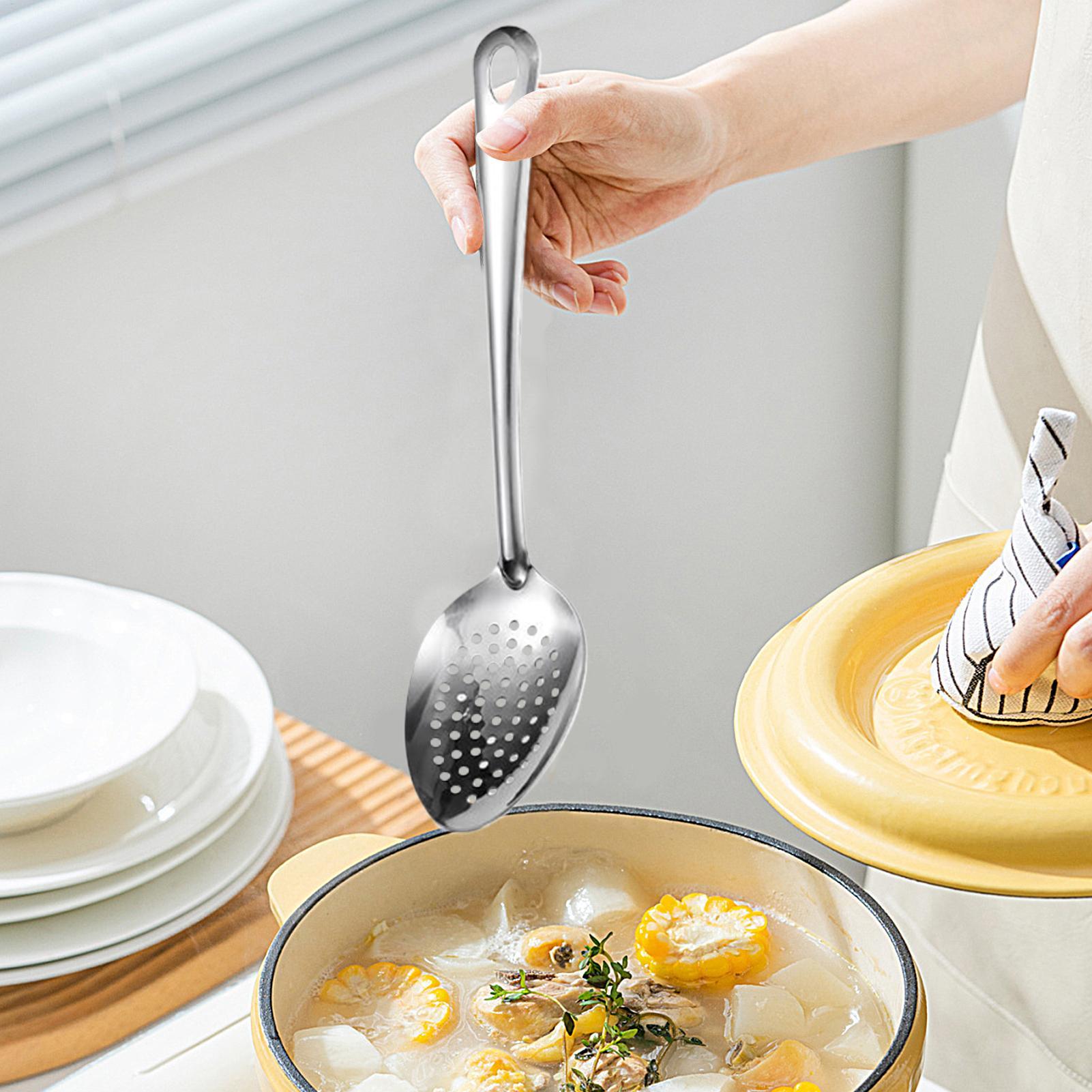 New Metal Slotted Spoon Stainl - Offset Spatula Set avaliação e preço