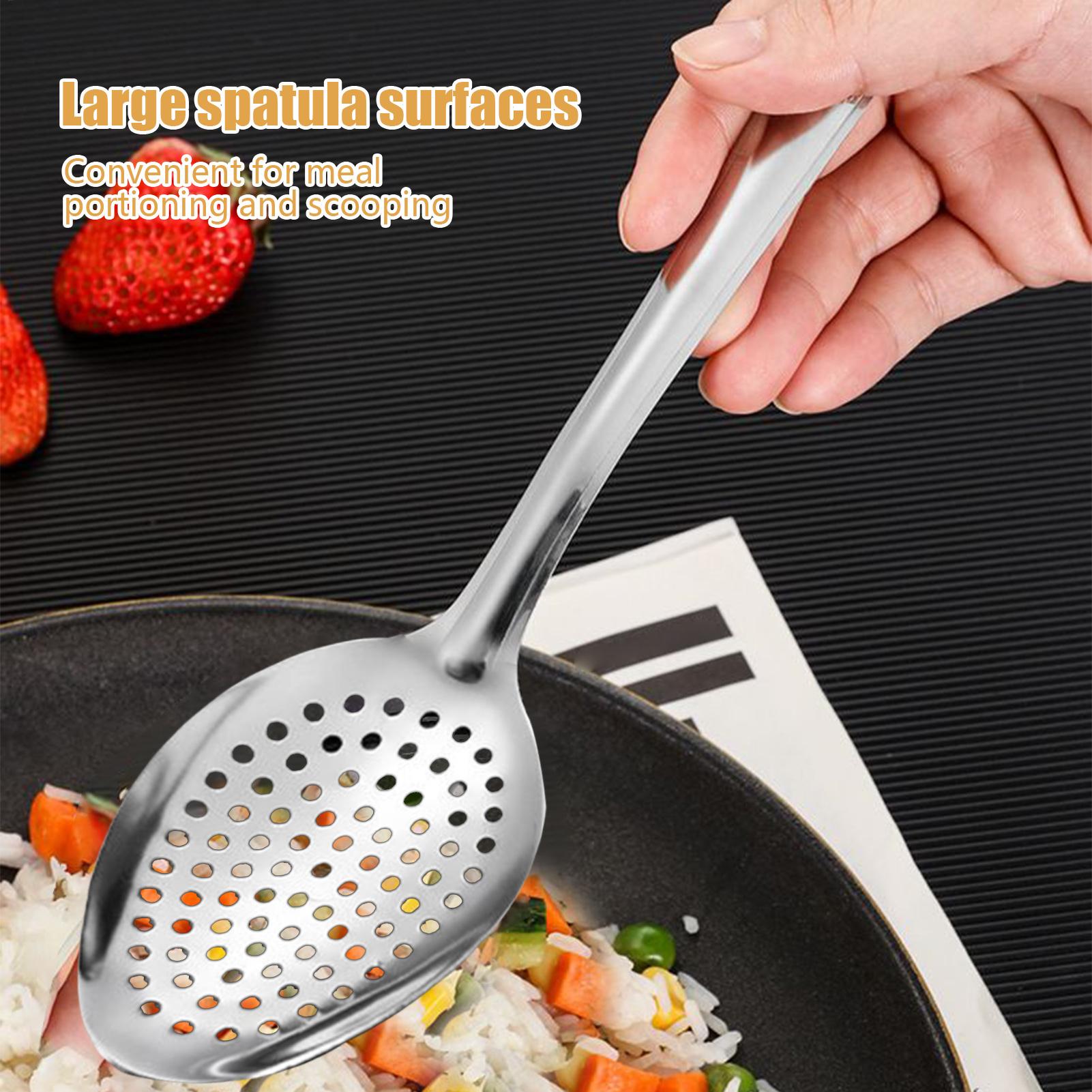 New Metal Slotted Spoon Stainl - Offset Spatula Set avaliação e preço