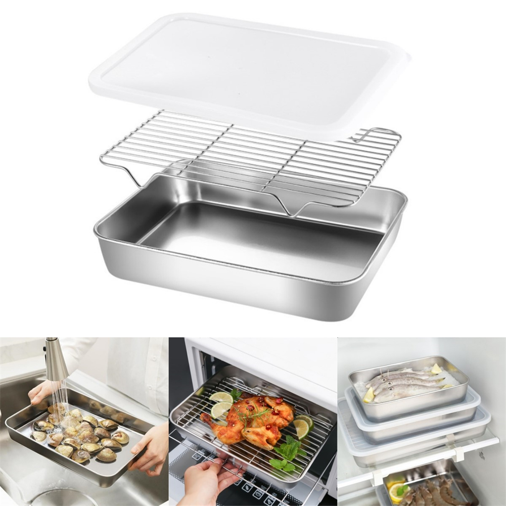 Stainless Steel Baking Pan Tra - Kitchen Oven Baking Pans avaliação e preço