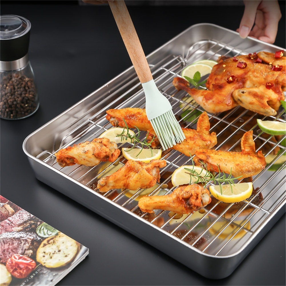 Stainless Steel Baking Pan Tra - Kitchen Oven Baking Pans avaliação e preço