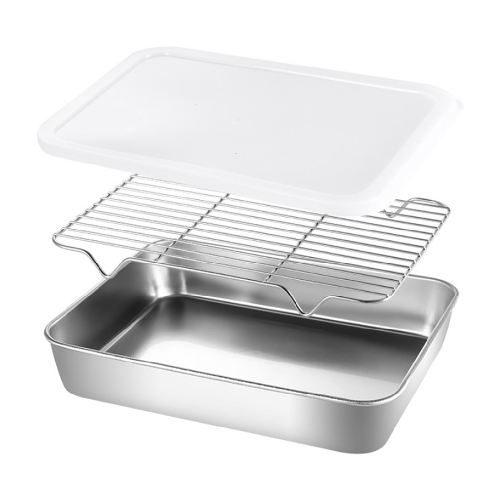 Stainless Steel Baking Pan Tra - Kitchen Oven Baking Pans avaliação e preço