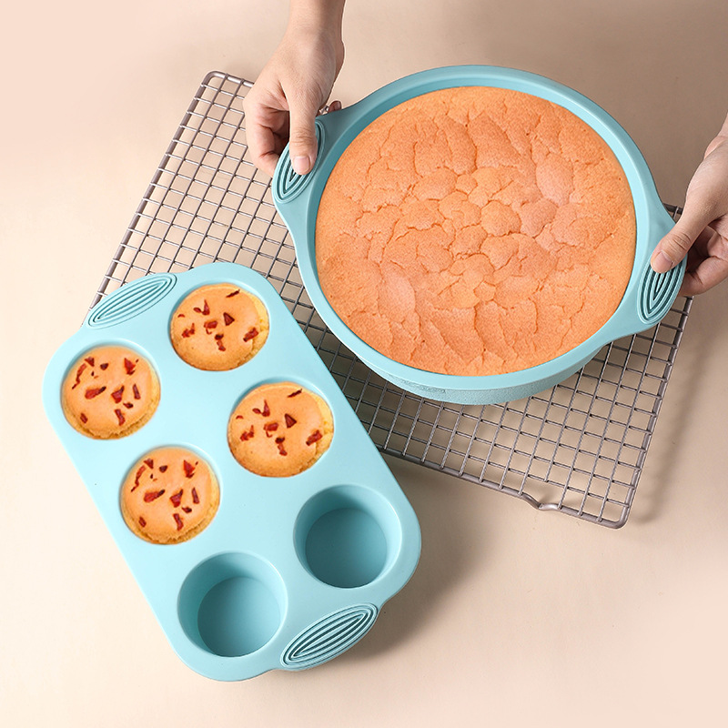 Silicone Cake Baking Mould Set - Kitchen Oven Baking Pans avaliação e preço