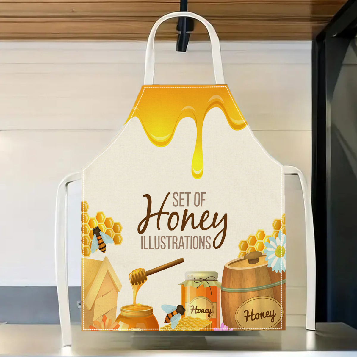 1pc Honey Bee Apron Sweet Kitc - Kitchen Baking Gift Ideas avaliação e preço