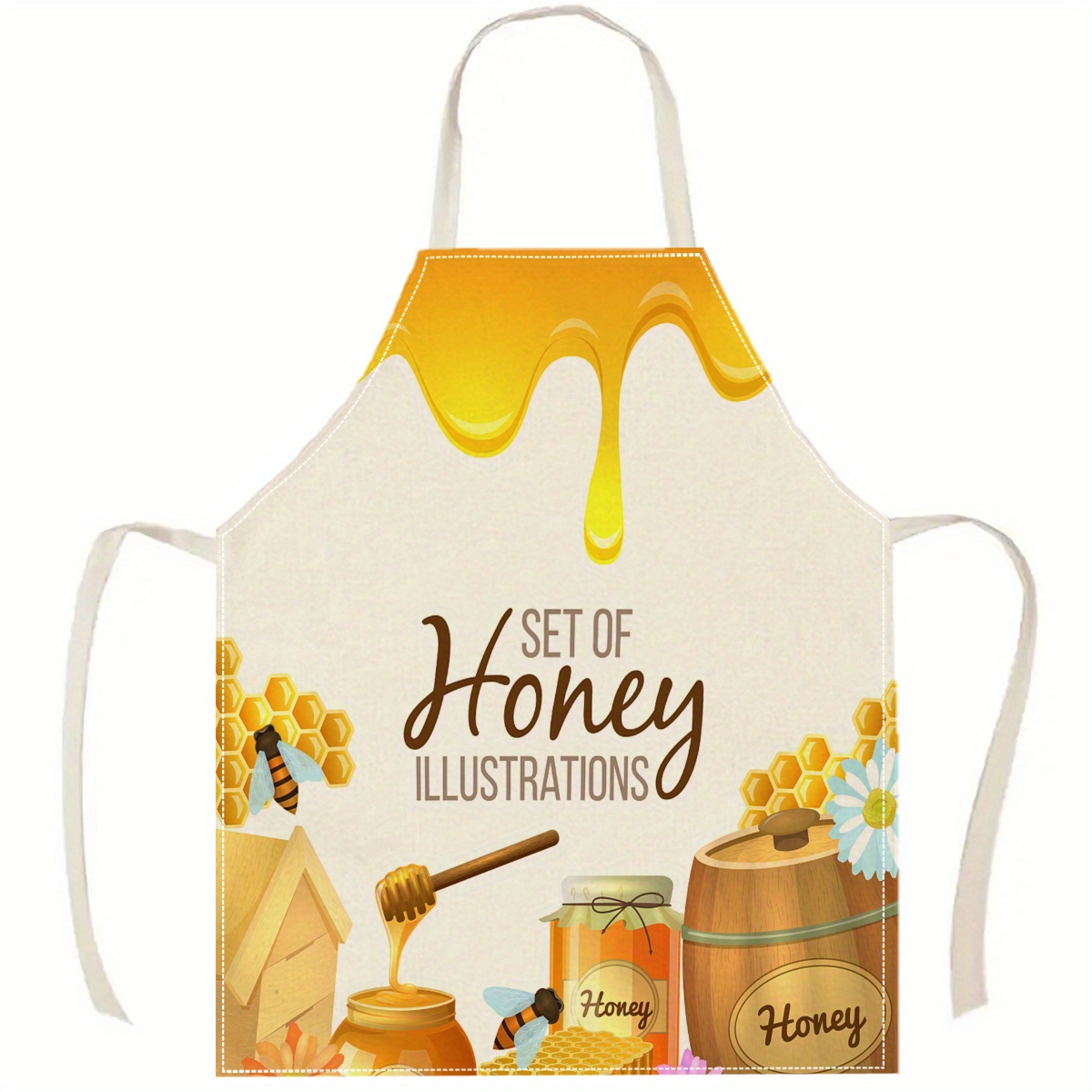 1pc Honey Bee Apron Sweet Kitc - Kitchen Baking Gift Ideas avaliação e preço