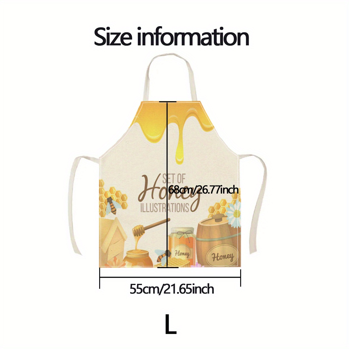 1pc Honey Bee Apron Sweet Kitc - Kitchen Baking Gift Ideas avaliação e preço