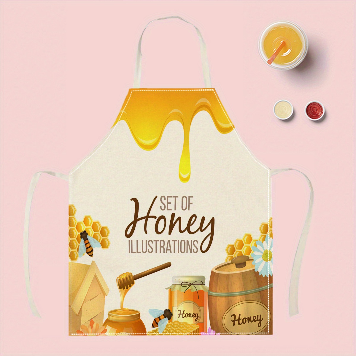 1pc Honey Bee Apron Sweet Kitc - Kitchen Baking Gift Ideas avaliação e preço