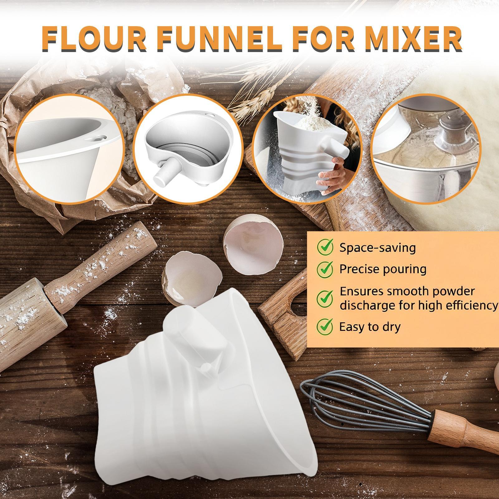 Flour Mixer Funnel Dough Bakin - Kitchen Aid Baking Bread avaliação e preço